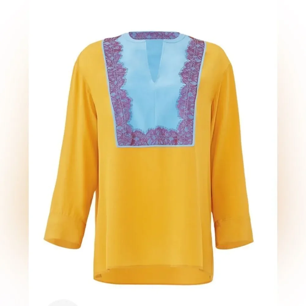 Tory Burch Golden Claire Tunic Size XS